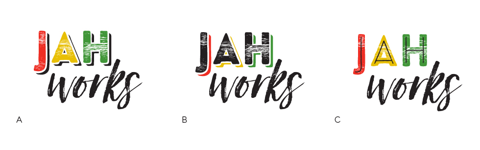 Jah Works Logo Options Color