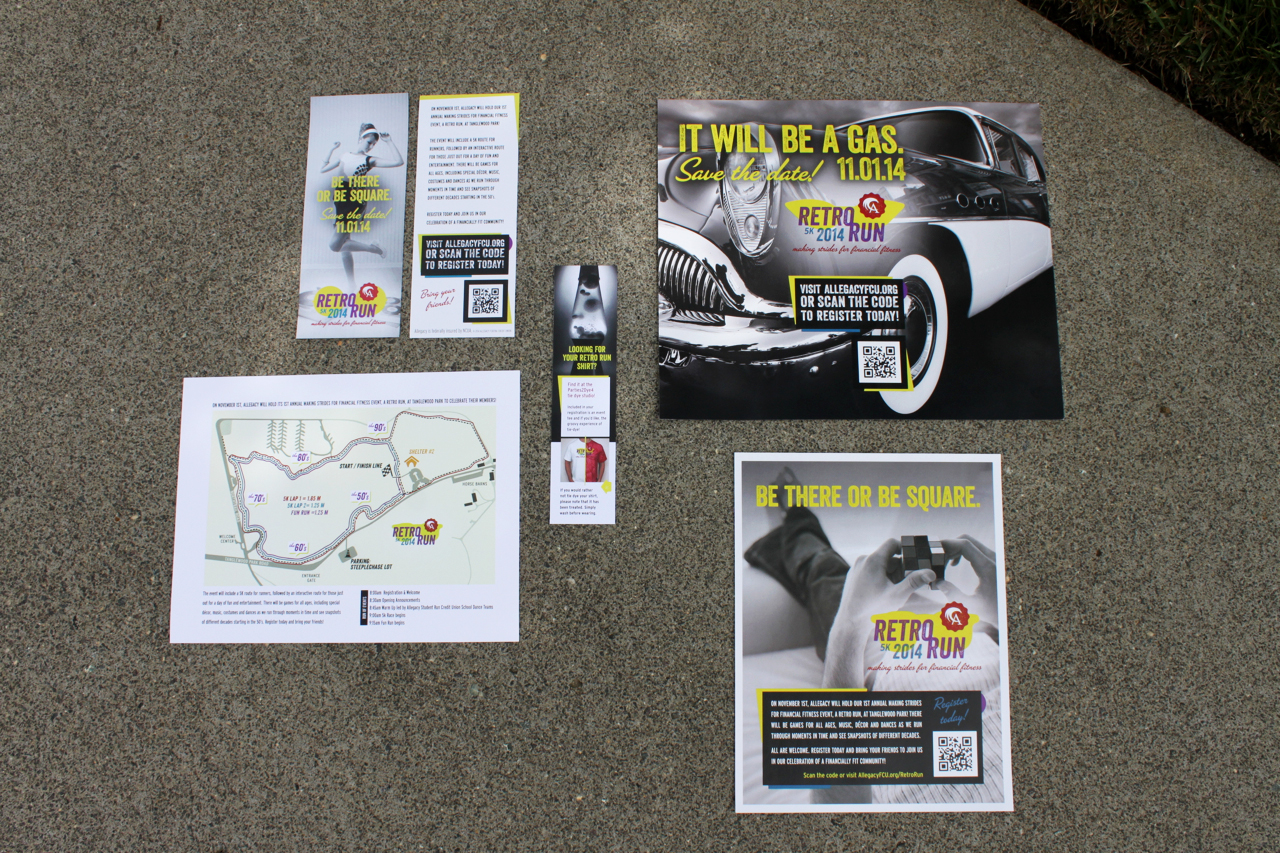 Retro Run Point of Sale and Participant Bag Collateral